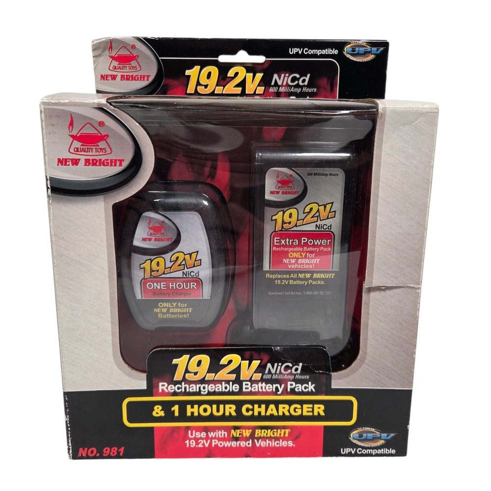 New Bright 19.2 Volt NiCd Battery Pack & 1 Hour Charger, OEM New In Box